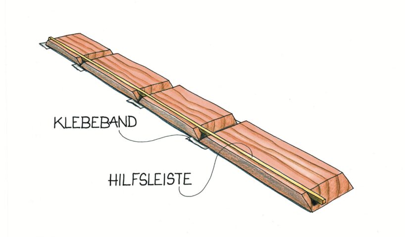 Alle Bauteile auf Linie bringen. Illustration: Willi Brokbals