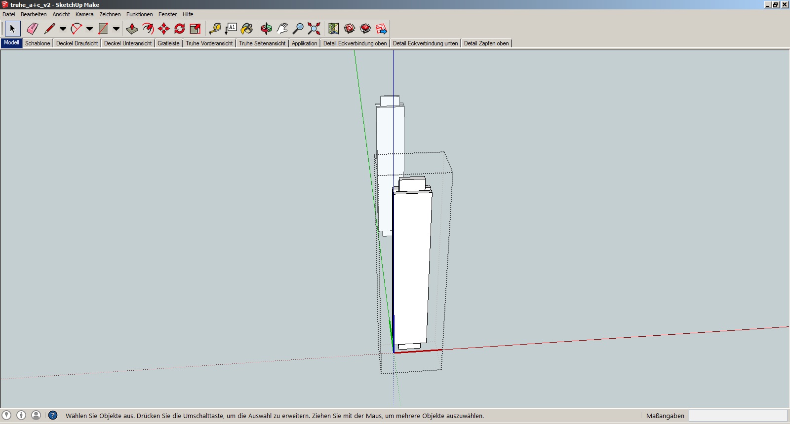 SketchUp blendet alles aus, was nicht der gewählten Komponente oder Gruppe  entspricht.