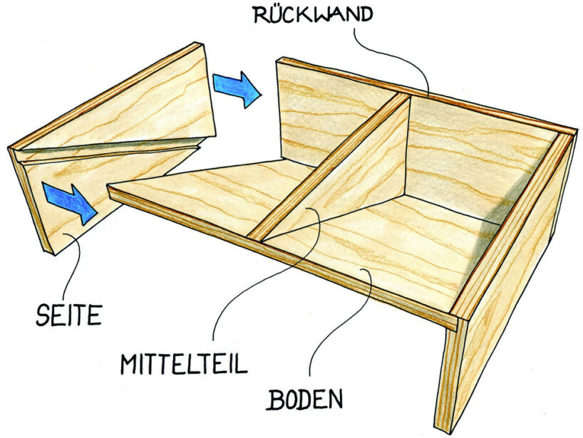 Kleine Kiste für Metallteile. Illustration: Willi Brokbals