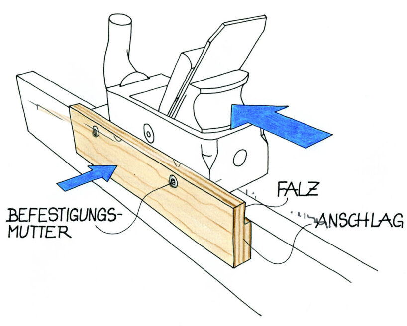 Hobel mit Anschlag