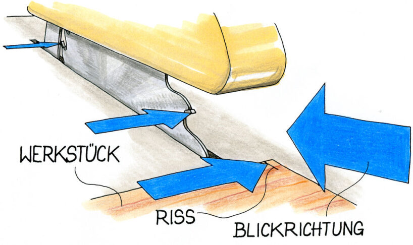 Übers Sägeblatt peilen. Illustration: Willi Brokbals