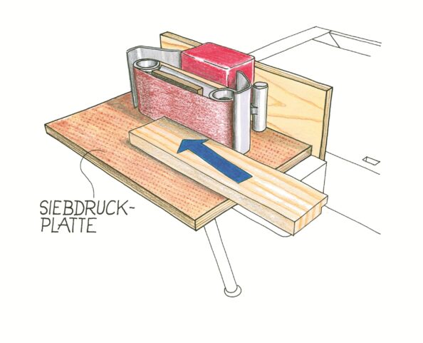 Bandschleifer in der Seitenlage. Illustration: Willi Brokbals