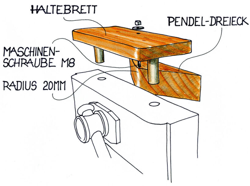 Schräge Teile spannen