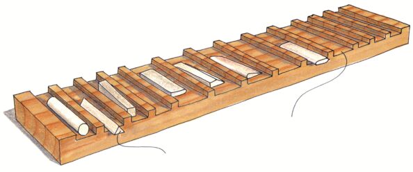 Parkplätze für Schnitzer-Formsteine. Illustration: Willi Brokbals