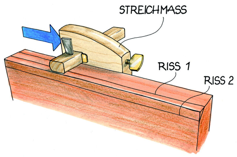 Fasen anreißen. Illustration: Willi Brokbals