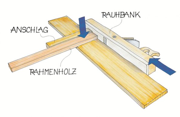 Winklige Hölzer in Handarbeit. Illustration: Willi Brokbals