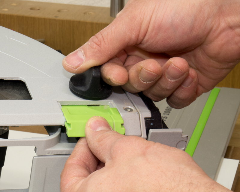 Splitterschutz bei Festool Handkreissägen