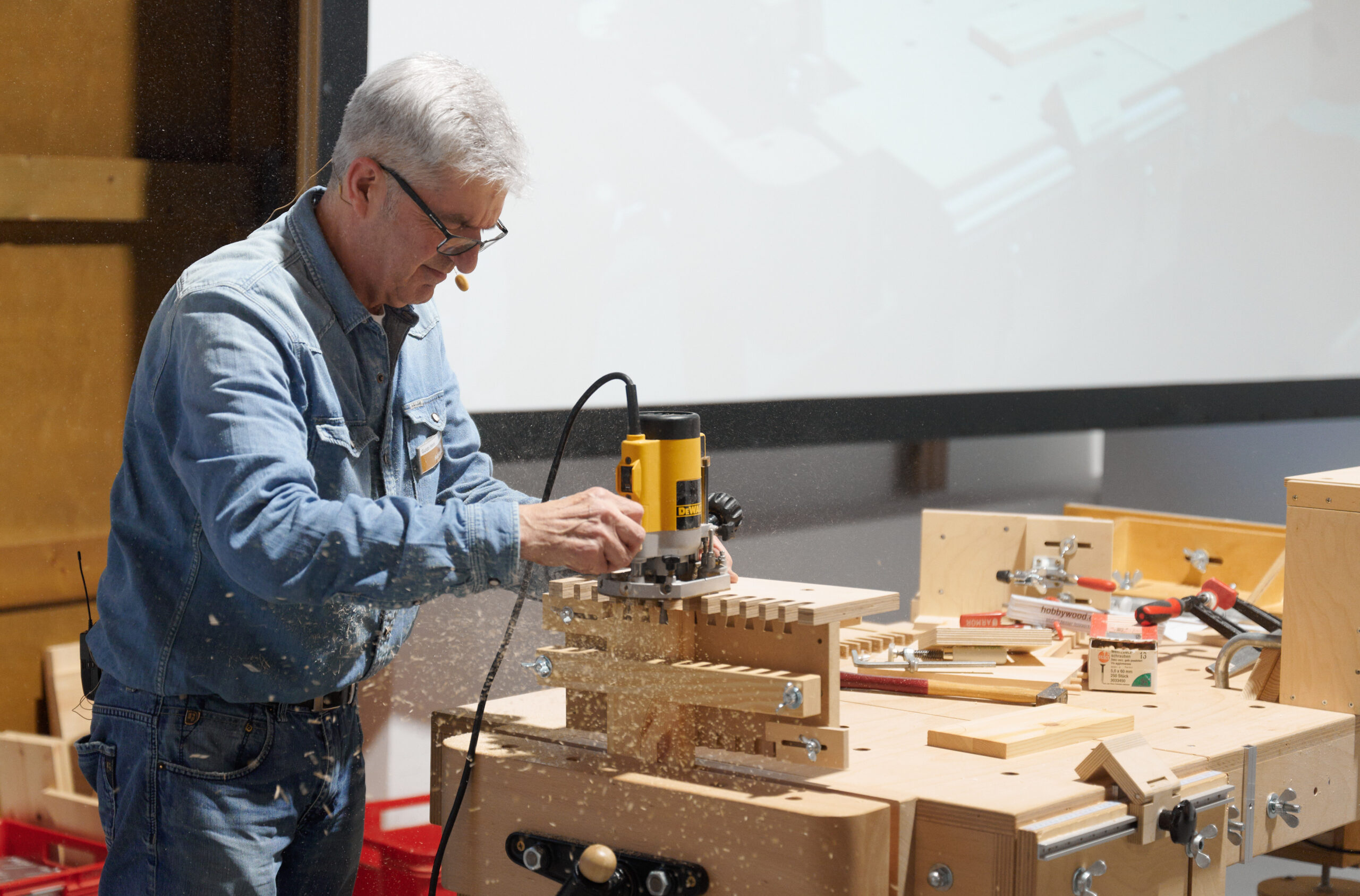 Guido Henn im Kurs auf der HolzWerken live